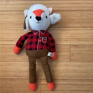 Spark Create Imagine Red Plaid Fox Rattle with Crinkle Ears Plush